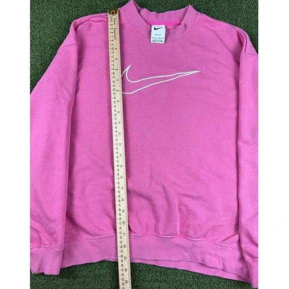 Nike Pink Crewneck Sweatshirt Dri Fit Swoosh Logo‎ Long Sleeve XS - Picture 8 of 11